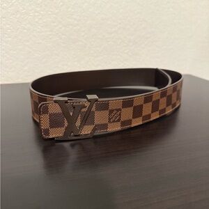 Louis Vuitton Brown Checkered Belt